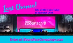 Final Day to Win Ticket -- Boundless Genealogy