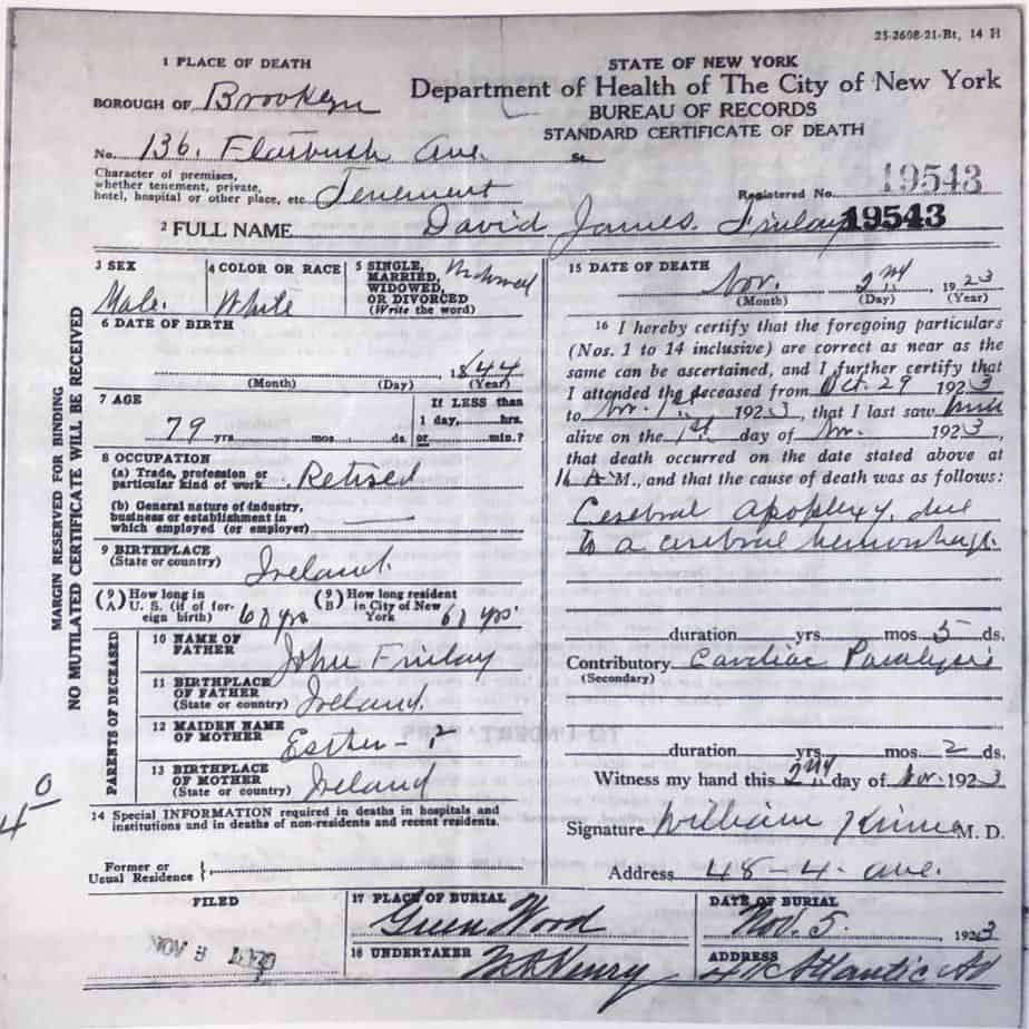 Death Certificates from the NYC Municipal Archives -- Boundless Genealogy